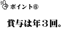 賞与は年3回